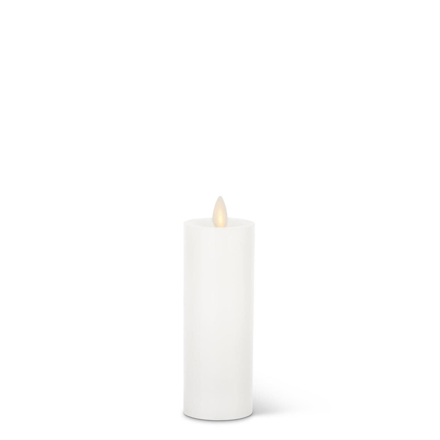 Luminara White Wax Slim Indoor Pillar Candle - 2" X 6.25"