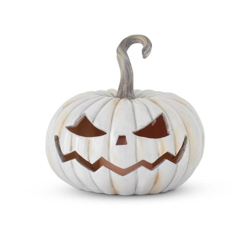 Flicker Flame Jack O Lantern 7.5" - Gray