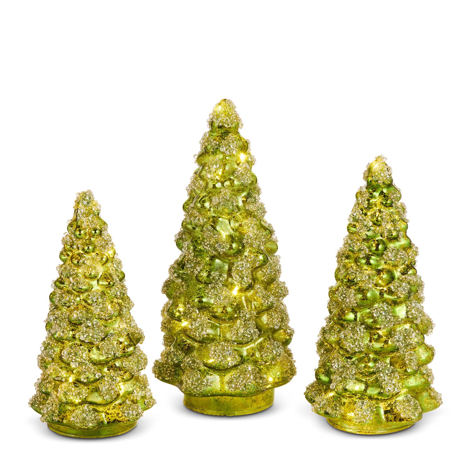 Lighted Green Glitter Tree