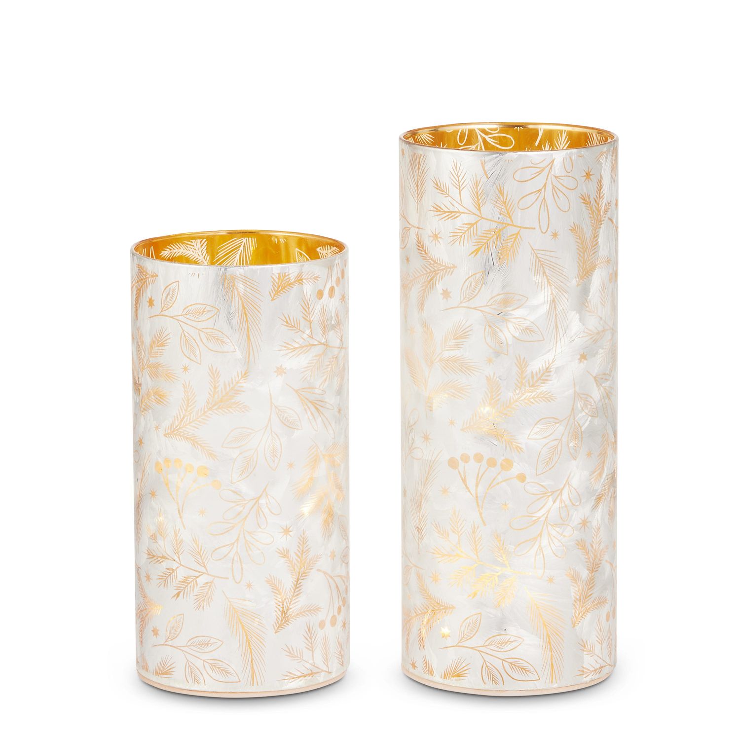 Lit White And Gold Lantern