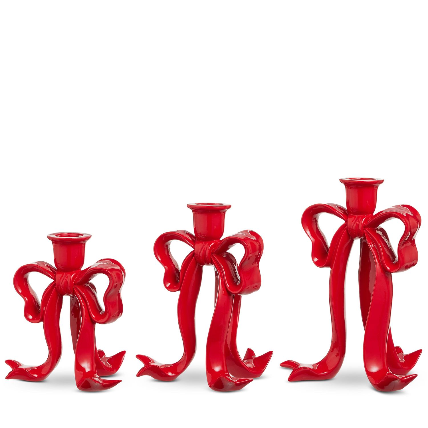 Red Bow Candlestick