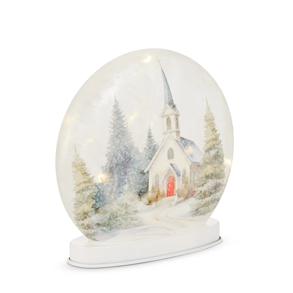 Chapel In The Pines Lighted Disc 8"