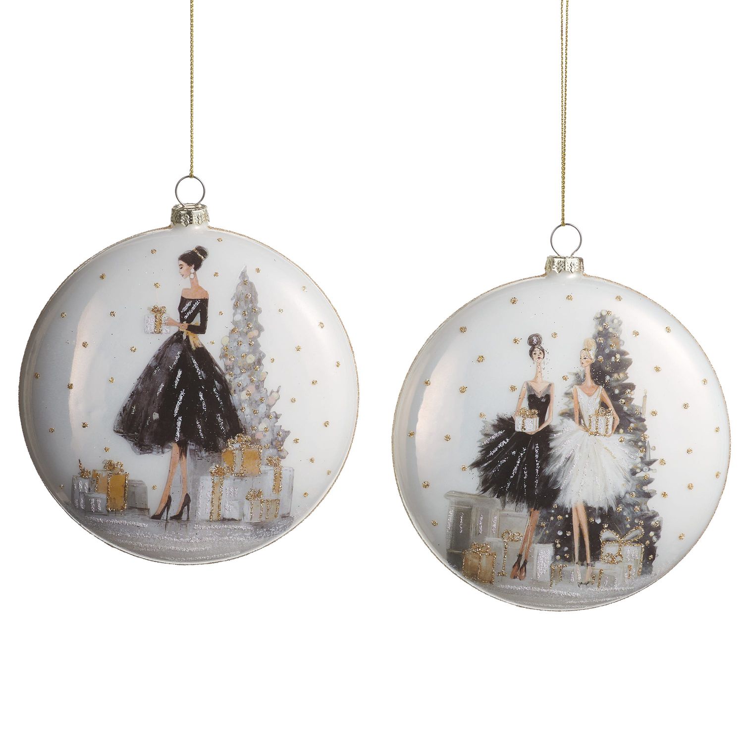 Moonlight Gala Disc Ornament 5" - 2 Styles - Sold Individually