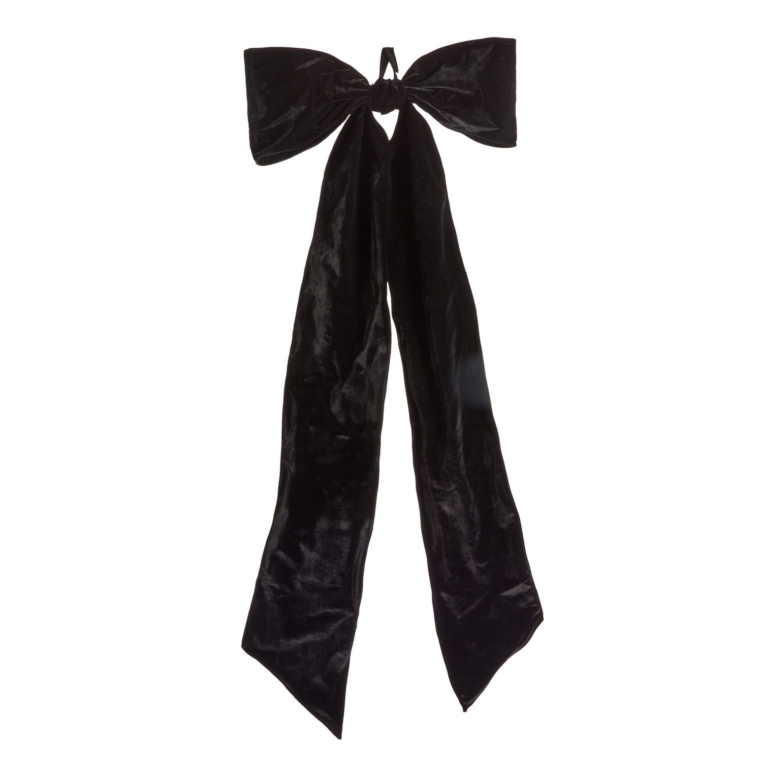 Oversized Black Velvet Bow 5'