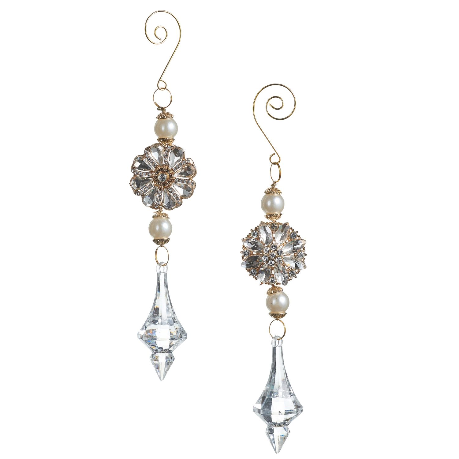 Jewel Drop Ornament 6" - 2 Styles - Sold Individually
