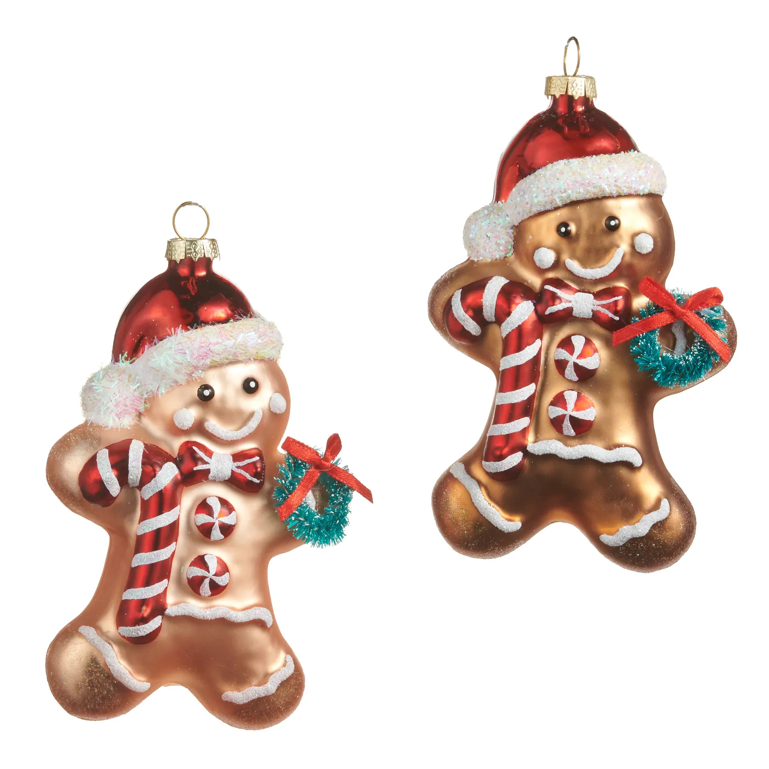 Gingerbread Man Ornament 5" - 2 Styles - Sold Individually