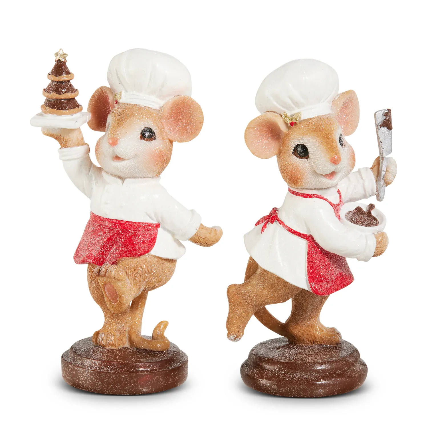 Chocolatier Mouse Figurine 6" - 2 Styles - Sold Individually