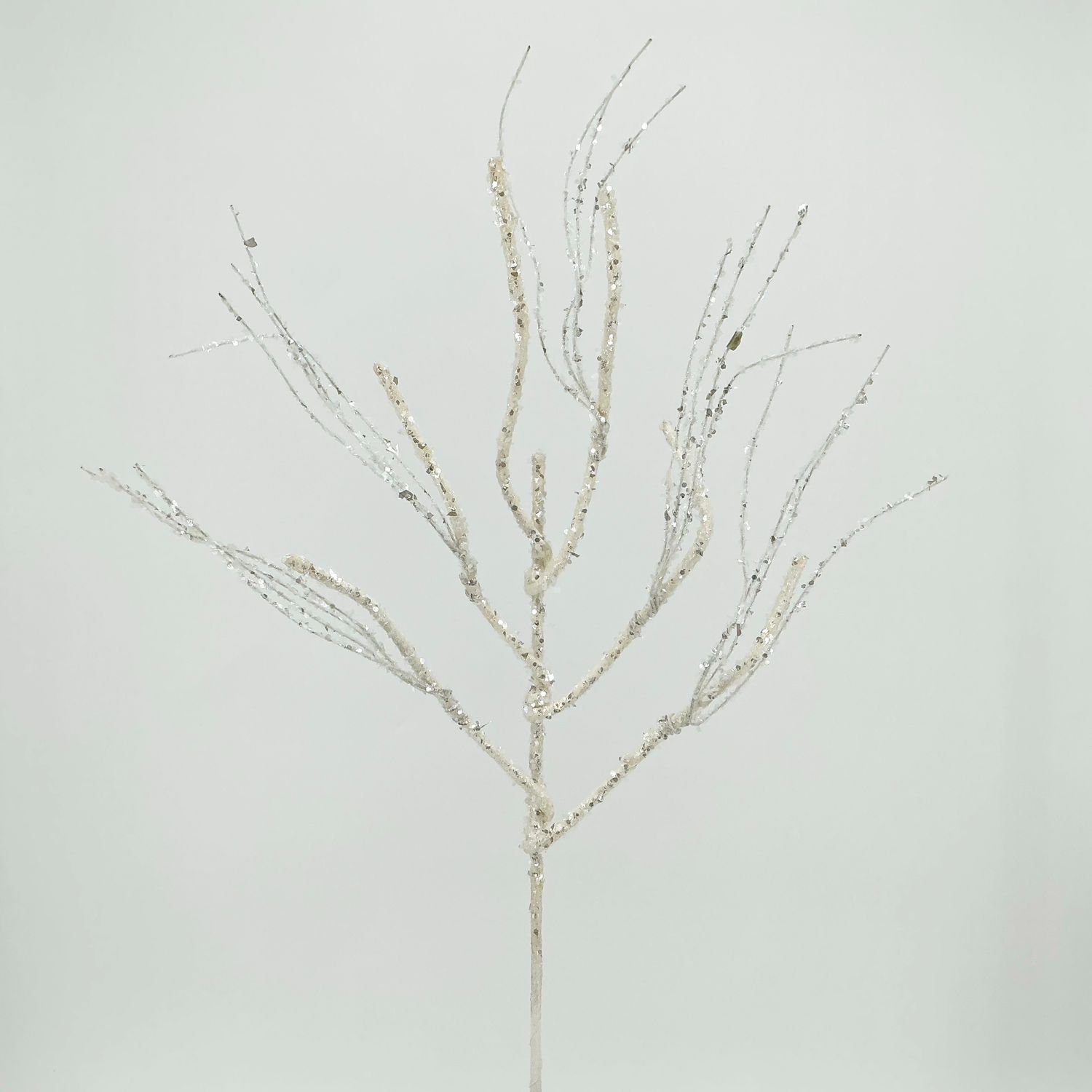 Glittered White Branch 30"