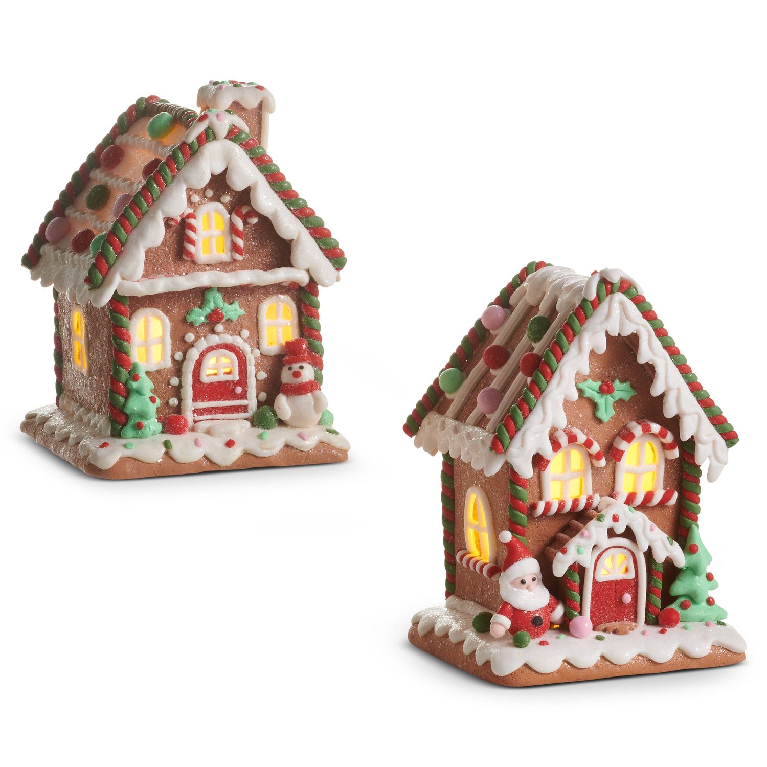 Lighted Gingerbread House 7" - 2 Styles - Sold Individually