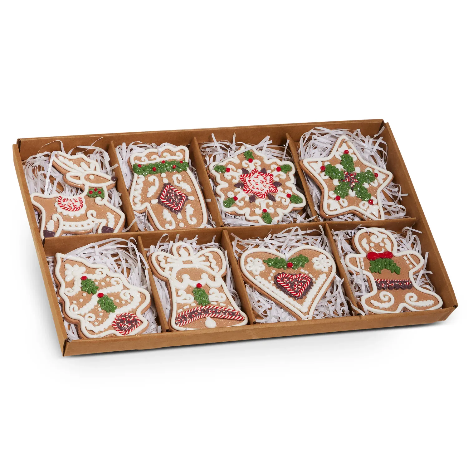 Gingerbread Cookie Ornaments Set Of 8
