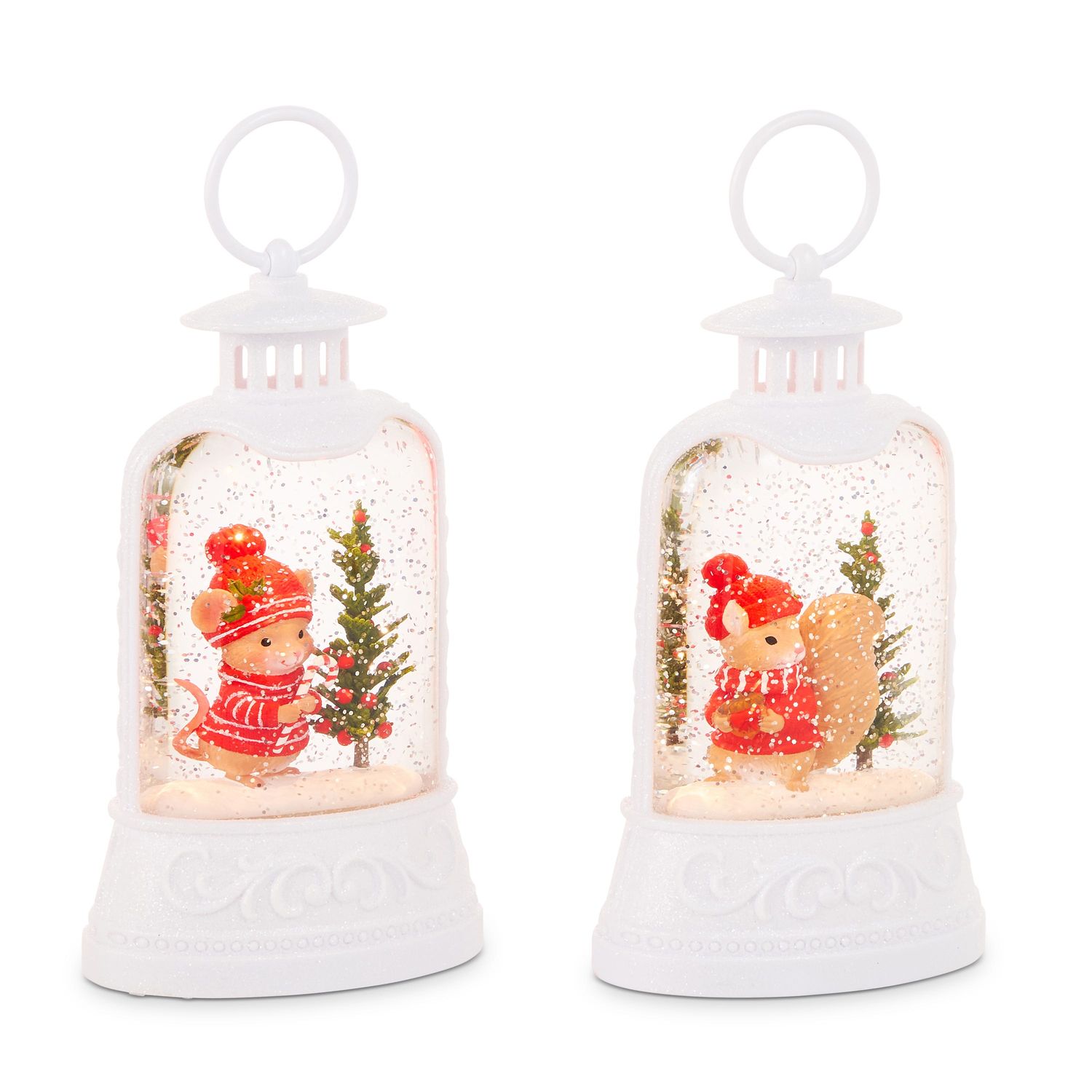 Water Lantern - Cozy Critter Christmas - 2 Styles Sold Individually - 8"