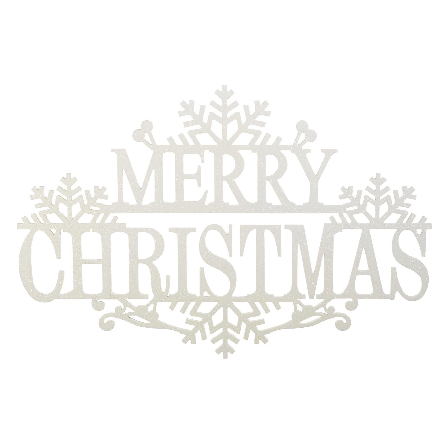 Merry Christmas Sign 32" - White