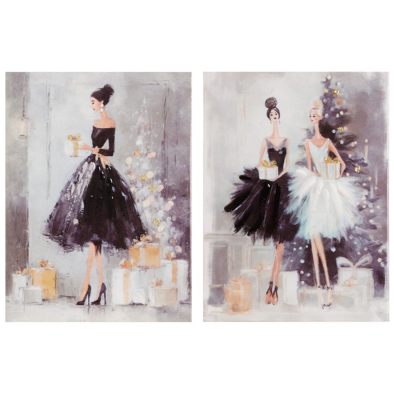 Moonlight Gala Wall Art 14" - 2 Styles - Sold Individually