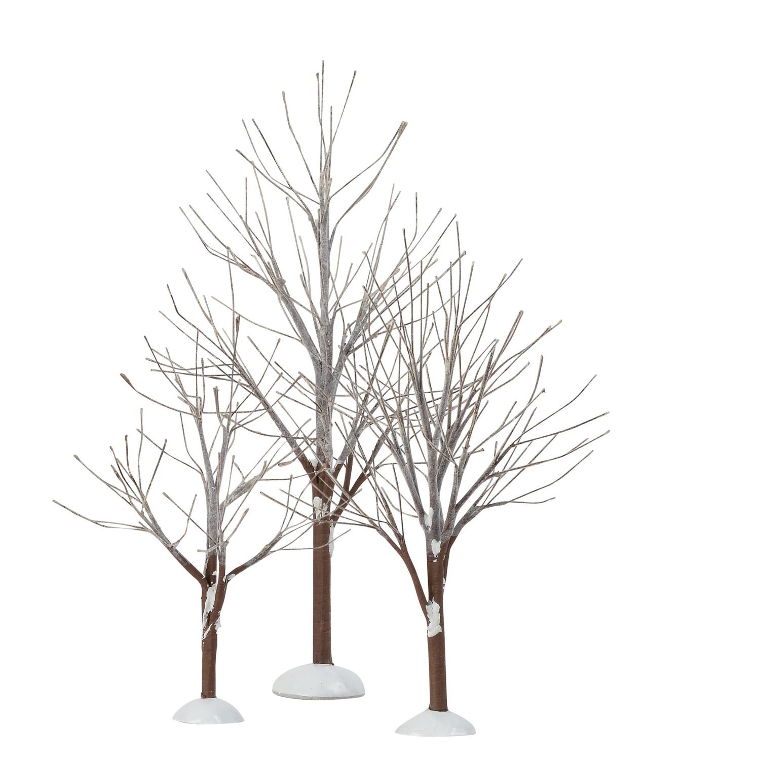 Dept. 56 Snow Village - First Frost Trees Set Of 3
