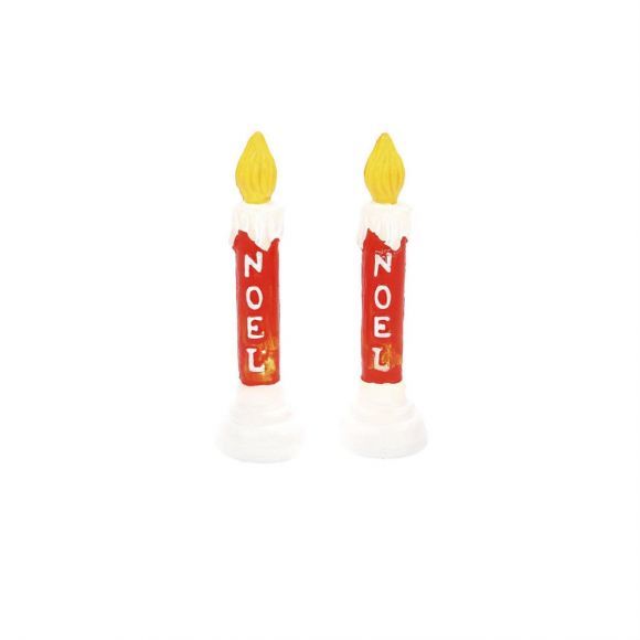 Dept. 56 Snow Village - Blow Mold Candle - Set of 2