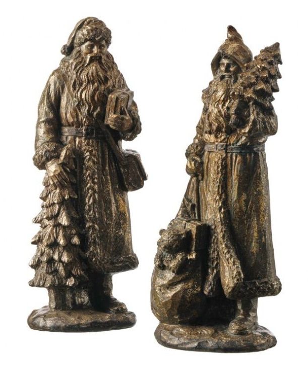 Resin Old World Santa - 9.5" - 2 Styles - Sold Individually