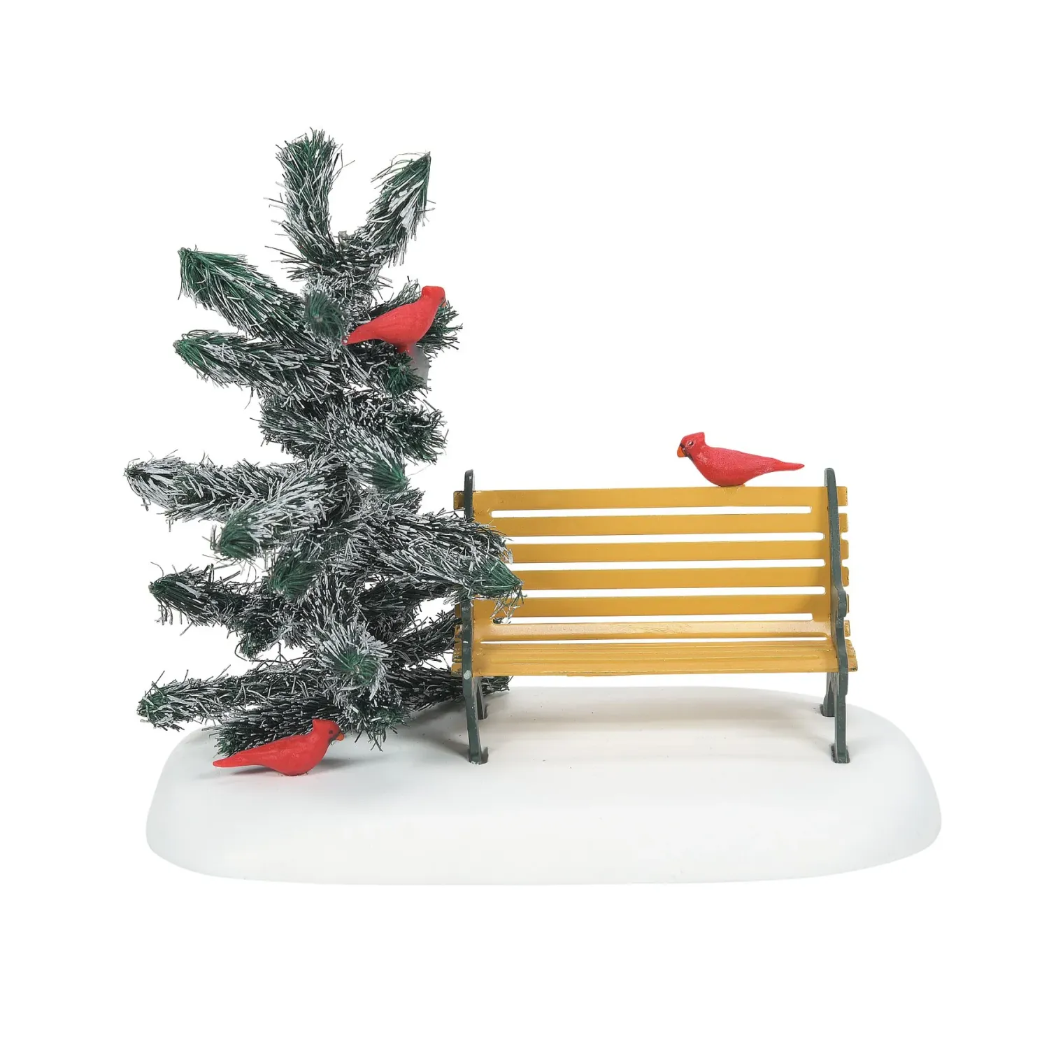 Dept. 56 Snow Village - Cardinal Christmas Bench