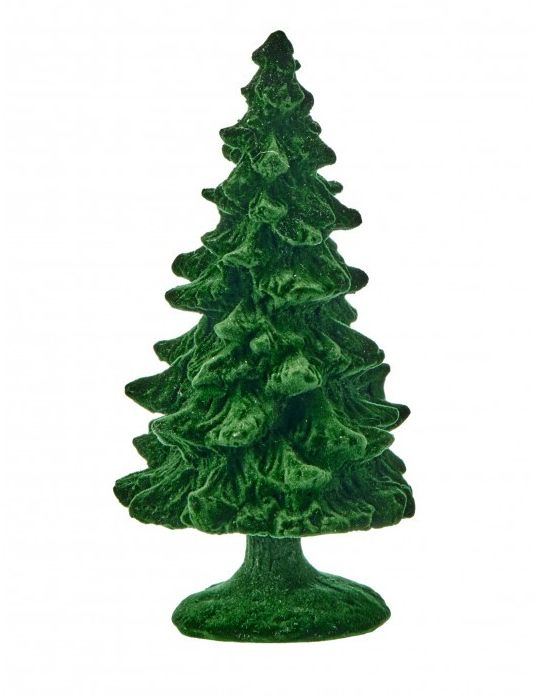 Resin Flocked Tree - 6" - Green