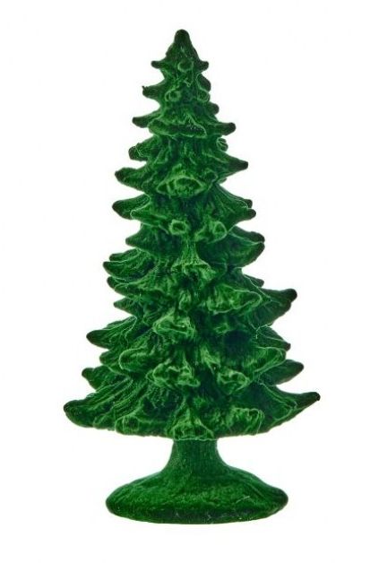 Resin Flocked Tree - 8" - Green