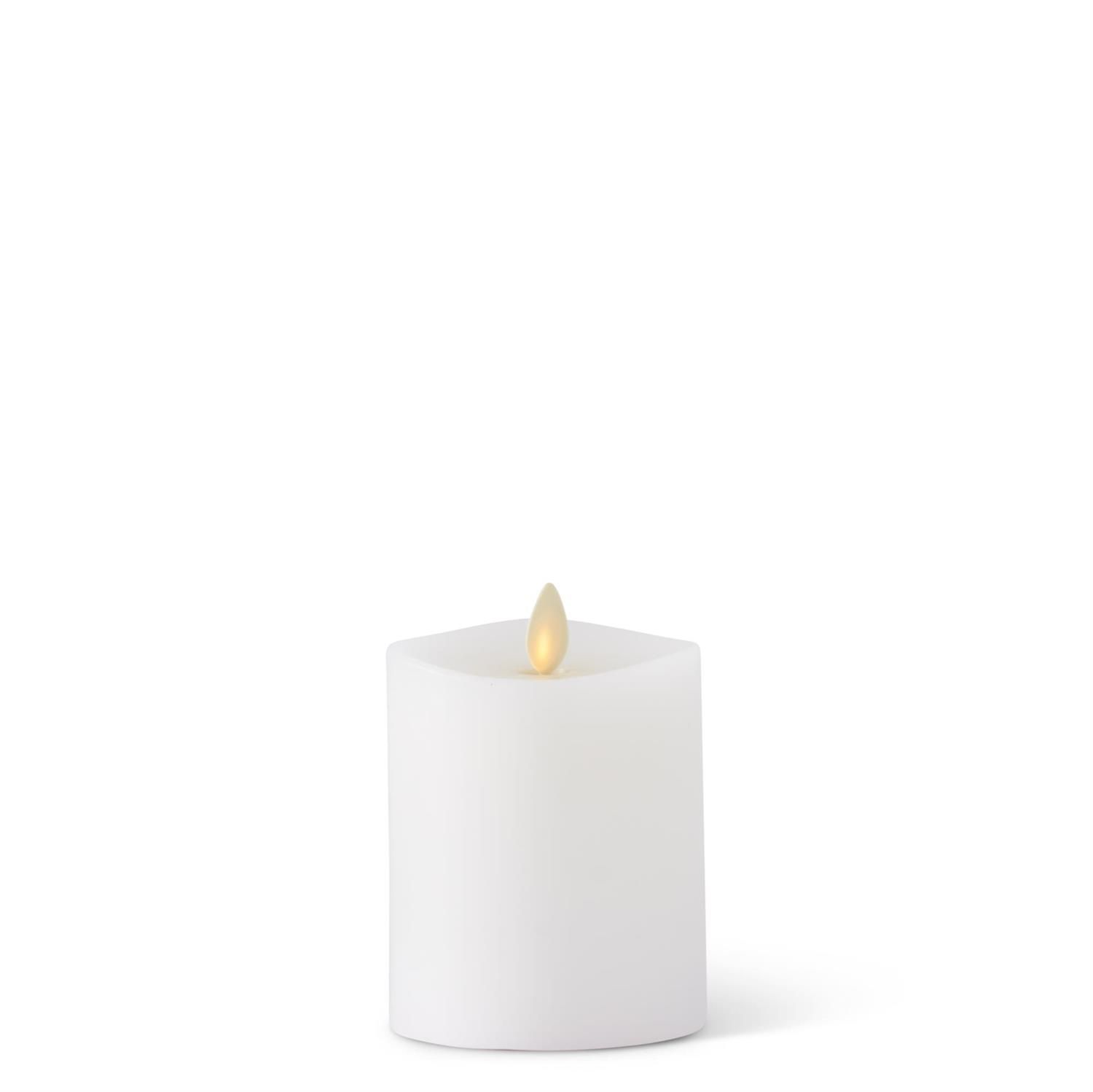 Luminara White Wax Indoor Pillar Candle - 3.5" X 5.5"