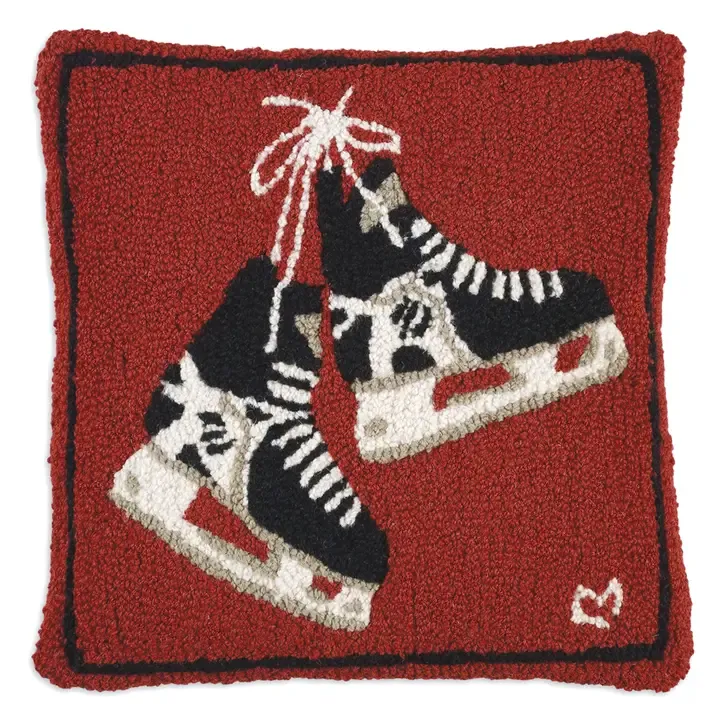 Hooked Pillow - 18" - Hockey Skates