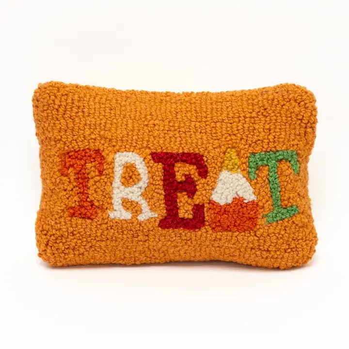 Hooked Pillow - 8" X 12" - Treat