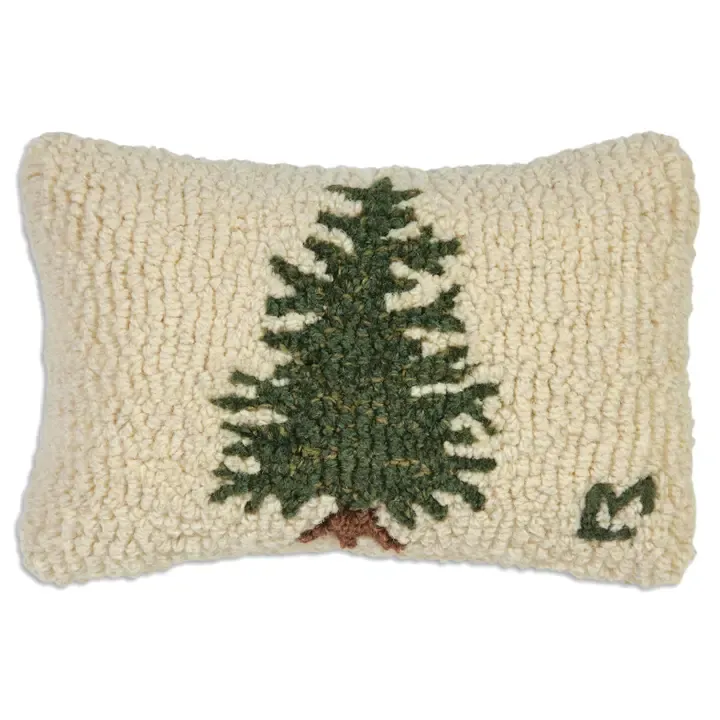 Hooked Pillow - 8" X 12" - Little Tree
