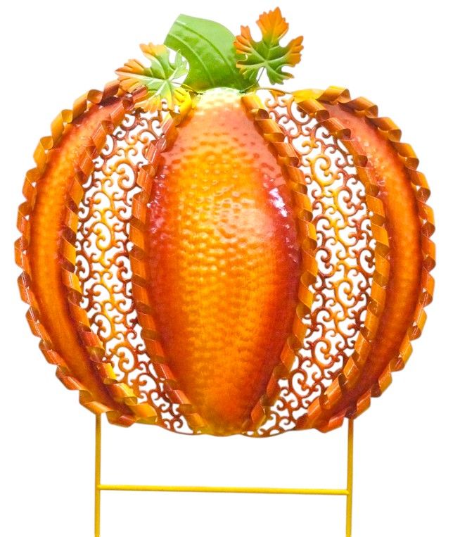Garden Stake - Fancy Pumpkin - 35" X 25"