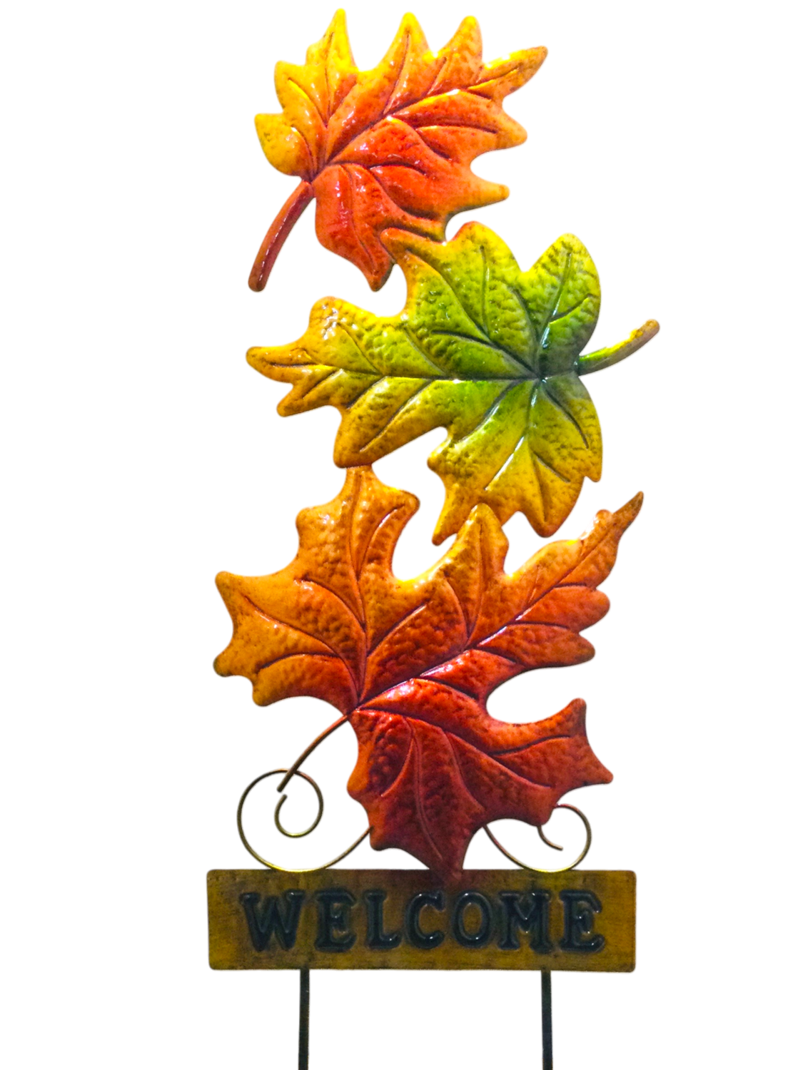 Garden Stake - Welcome Leaves - 38" X 14"