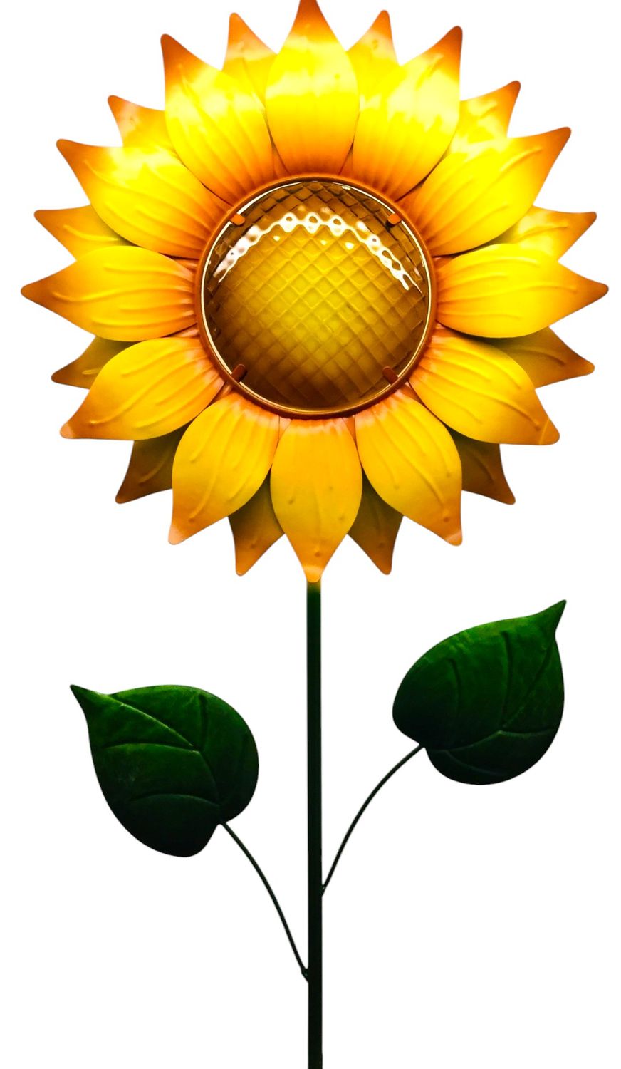 Garden Stake - Sunflower W/ Glass Center - 52" X 14"