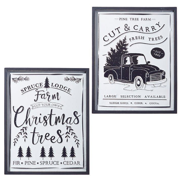 Tree Farm Wall Art - 22" - 2 Styles - Sold Individually