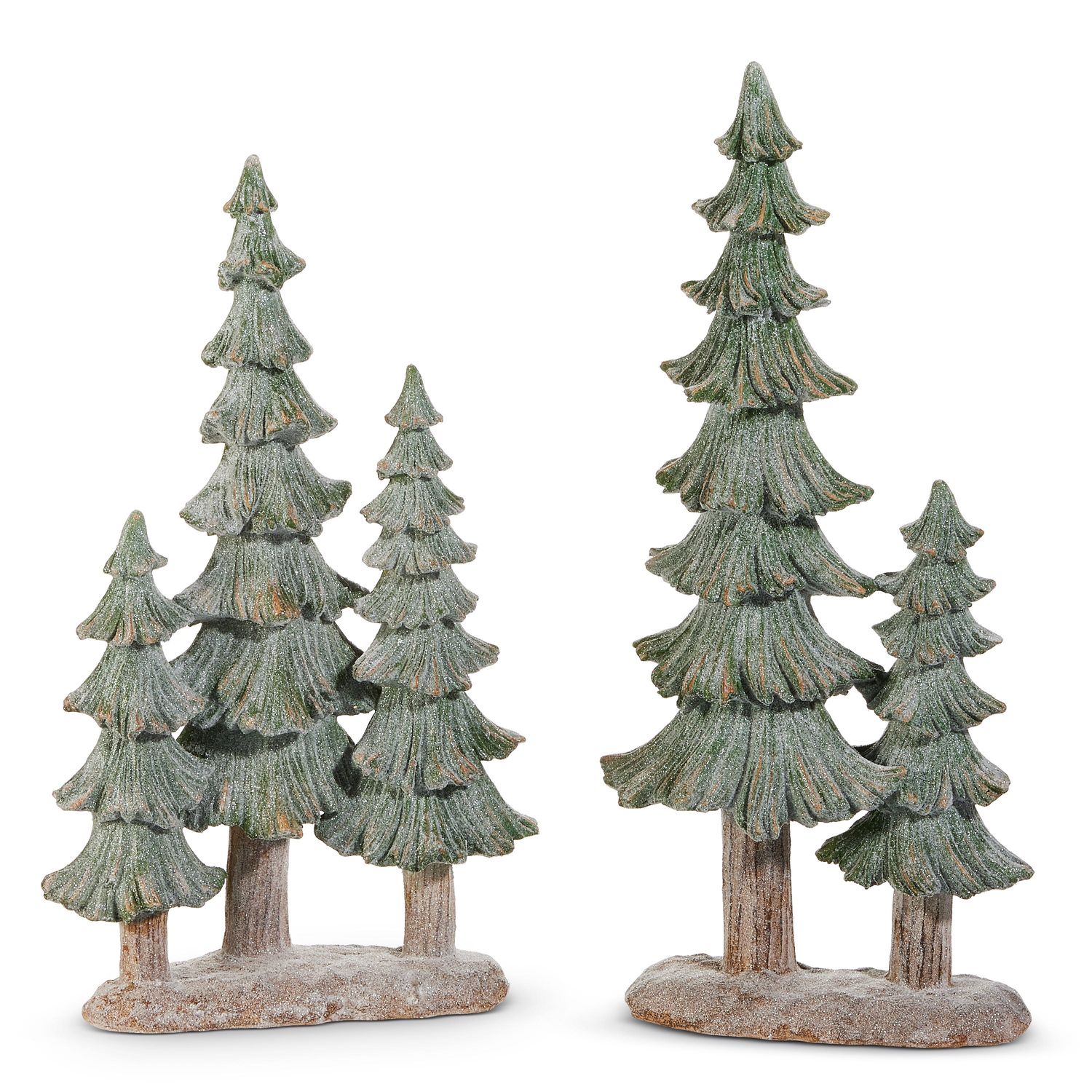 Green and Natural Trees - 15.75", 14" - 2 Styles - Sold Individually