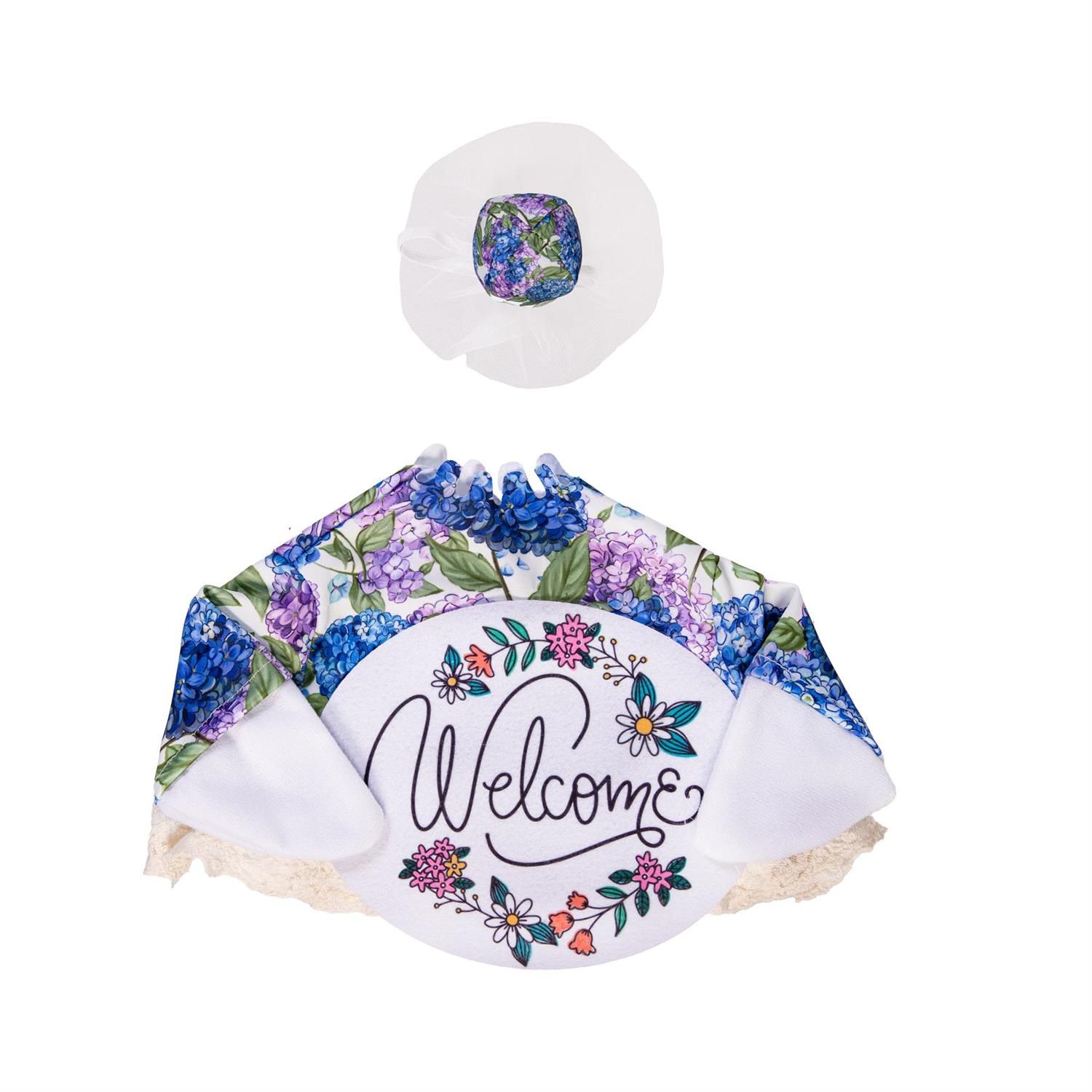 Giddy the Porch Goose Outfit - Hydrangea Happiness