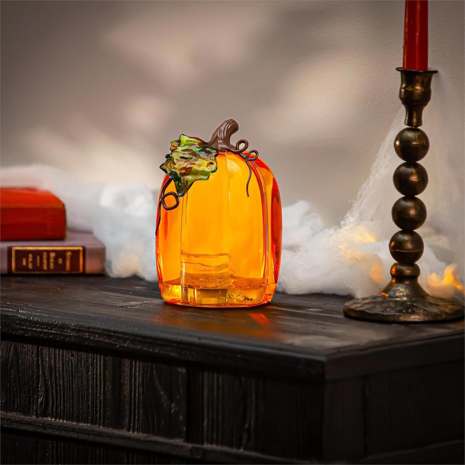 Water Lantern - Pumpkin - 6.5"