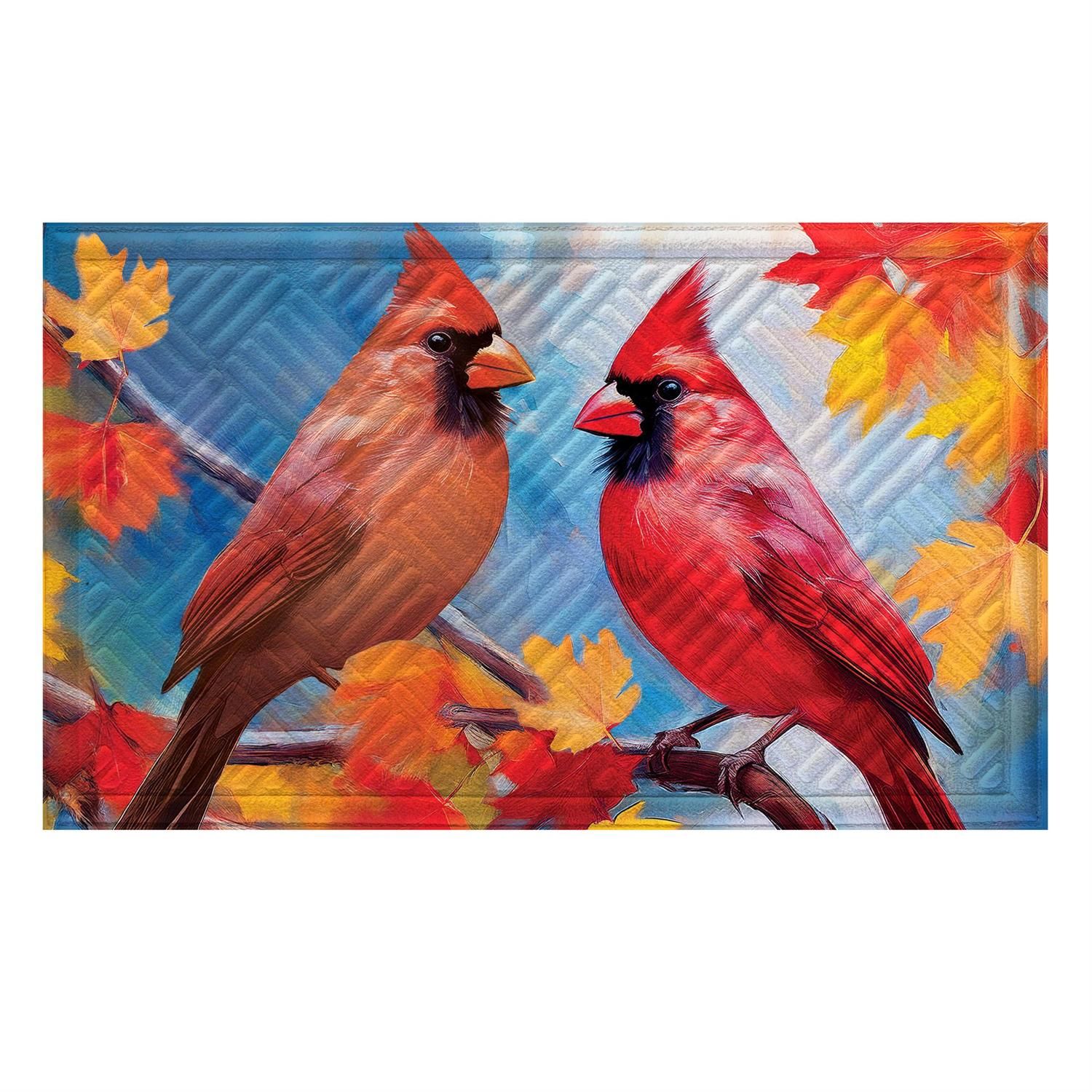Embossed Mat - Colorful Cardinals