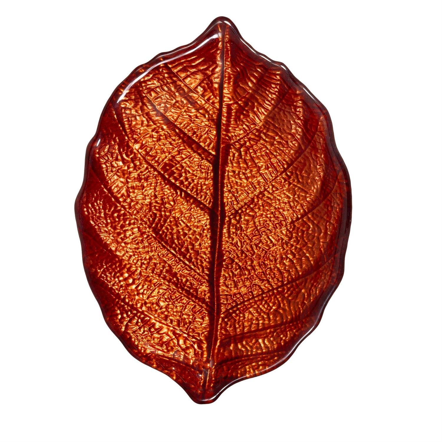 Leaf Dish - 8" - Orange