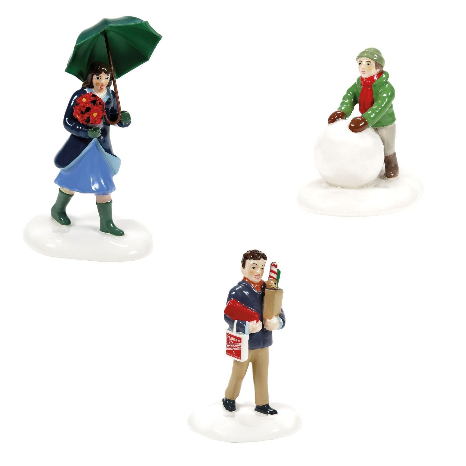 Dept. 56 Snow Village - Sv Friends &amp; Neighbors Saet of 3