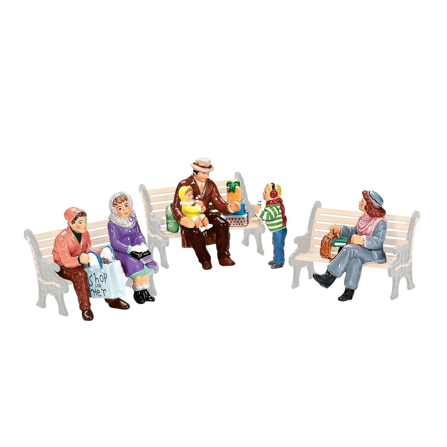 Dept. 56 Snow Village - Sitting In the Village Set of 6