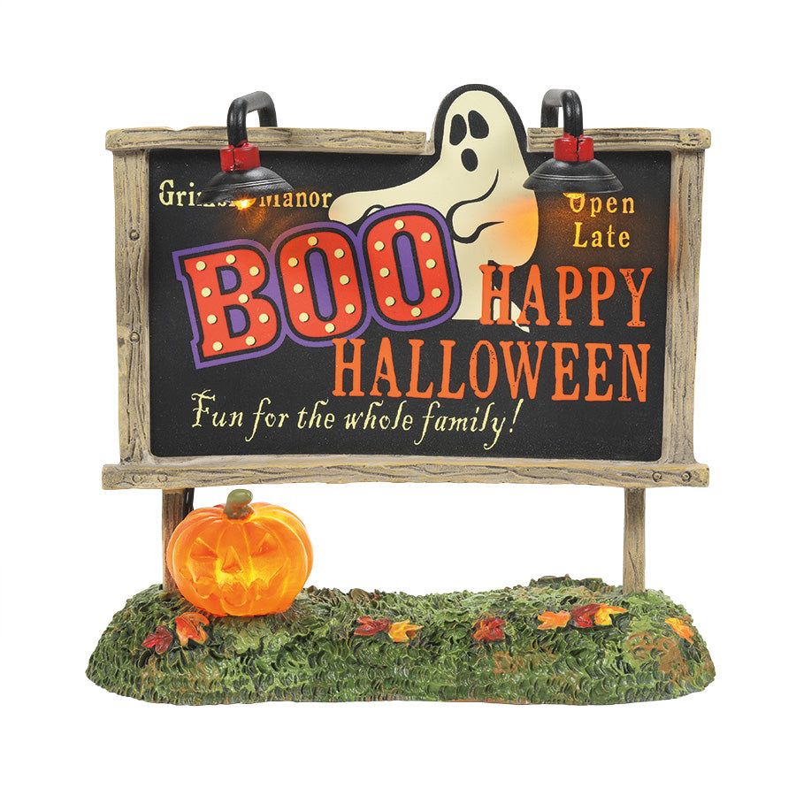 Dept. 56 Halloween Village - Lit Ghost Billboard