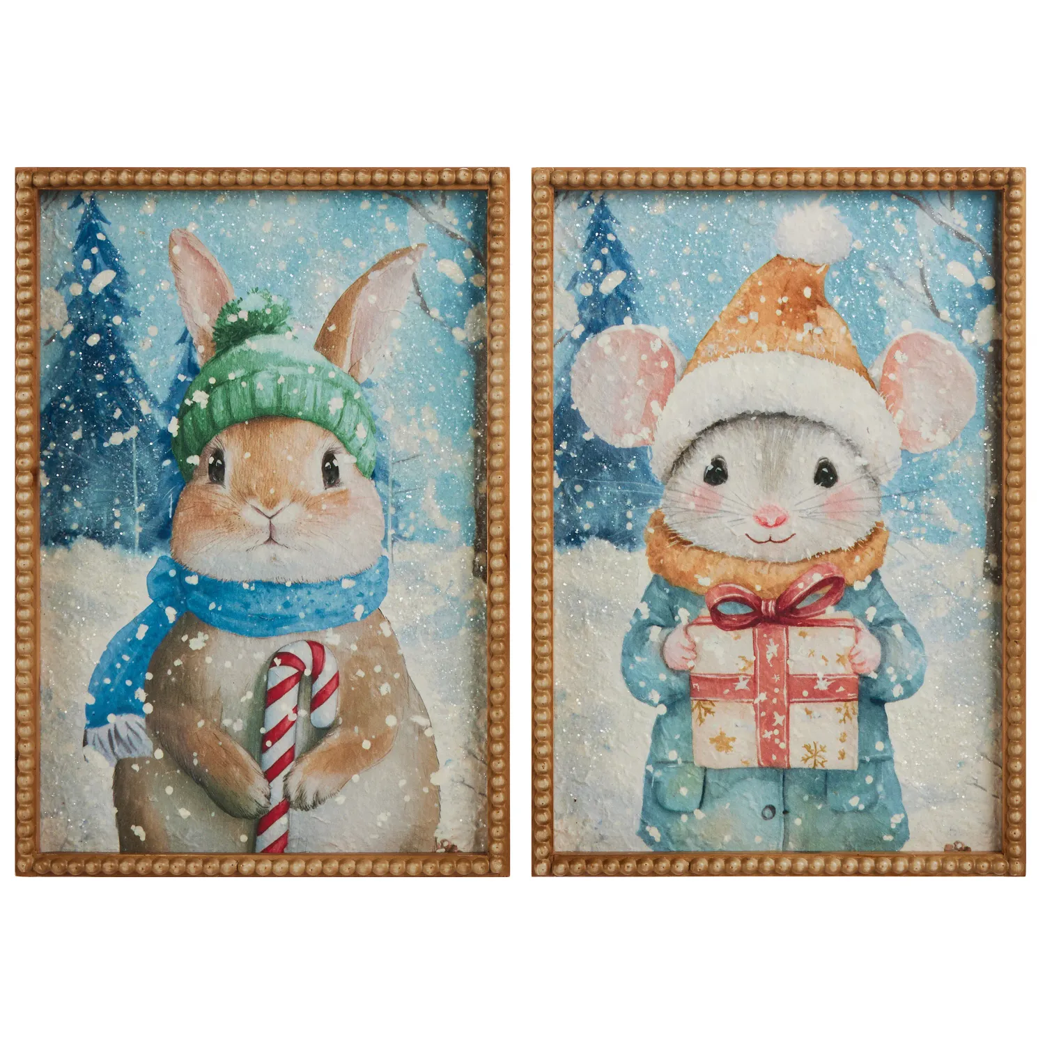 Frosty Critter Wall Art - 10" X 14.25" - 2 Styles - Sold Individually