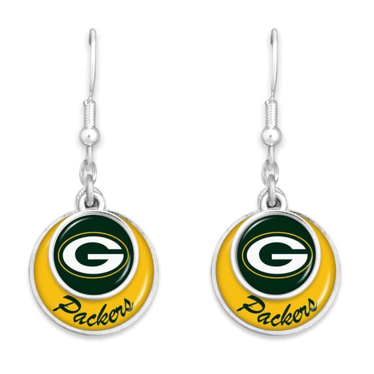 Stacked Disk Earrings - Green Bay Packers