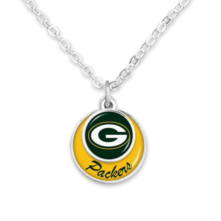 Stacked Disk Necklace - Green Bay Packers
