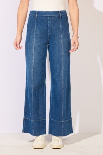 Knit Denim Relaxed Leg Jean