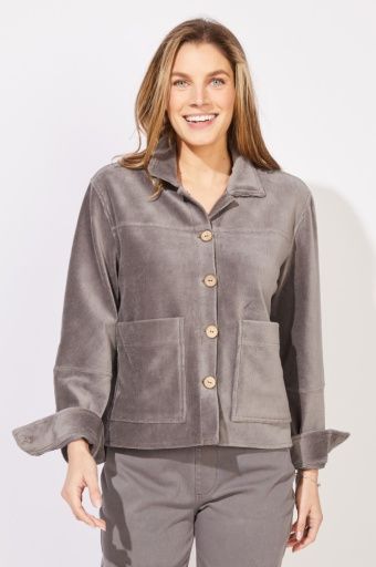 Corded Velour Camp Jacket, Colour: VOLCANO, Season: F/26, Size: S