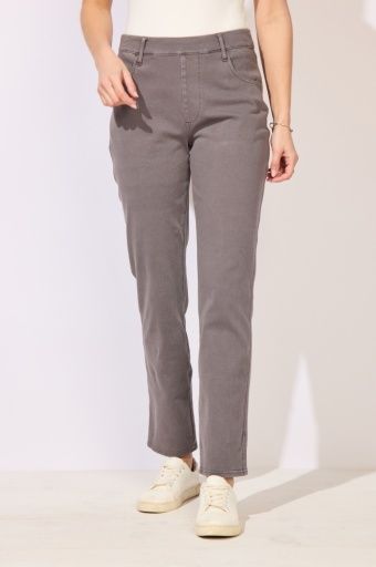 Knit Denim Straight Leg Jean, Colour: VOLCANO, Size: S