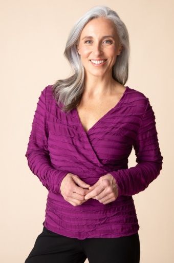 City Wave Skyline Wrap Top