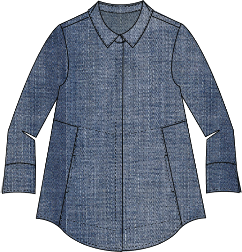Perfect Travel Denim the One Shirt, Colour: MEDIUM DENIM, Season: F/26, Size: S