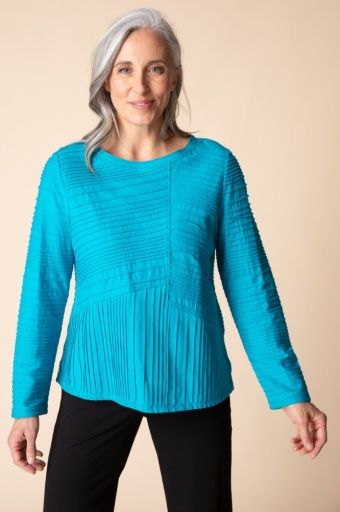 Ripple Effect Seamed Tee, Colour: PACIFIC, Season: F/26, Size: S