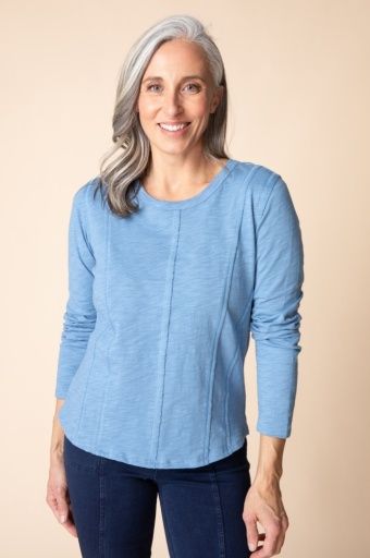 Cotton Pebble Princess Seamed Tee