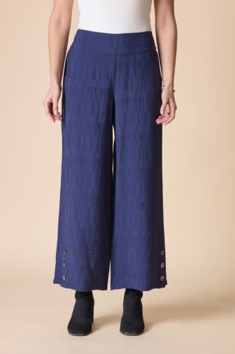 Rayon Jacquard Button Hem Pant, Size: XS
